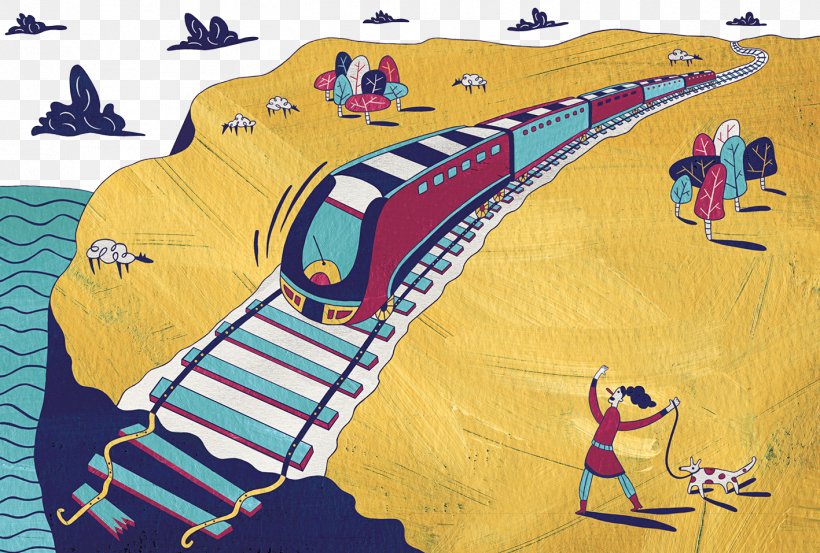 Train Rail Transport High-speed Rail Track Illustration, PNG, 1417x957px, Train, Abiadura Handiko Tren, Area, Art, Bogie Download Free