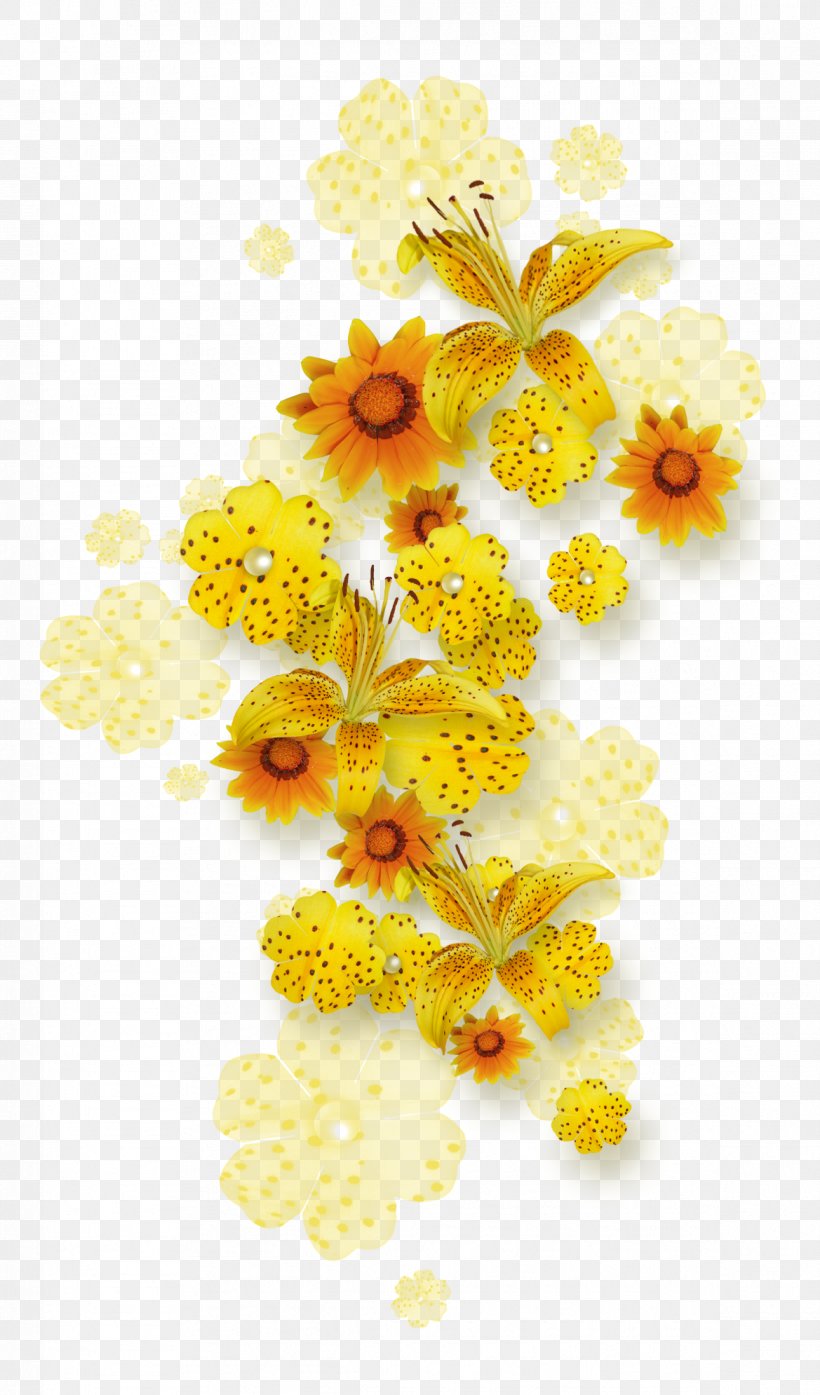 Flower Floral Design Yellow Garland Floristry, PNG, 1169x1990px, Flower, Artemy Lebedev, Black, Chrysanths, Collage Download Free