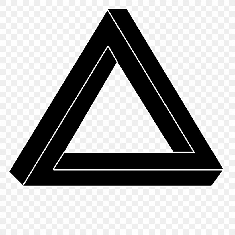 Penrose Triangle Pixel Art, PNG, 1000x1000px, Penrose Triangle, Black, Black And White, Brand, Deviantart Download Free