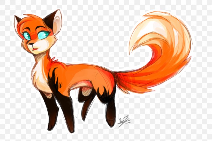 Red Fox Cat Horse Cartoon, PNG, 900x600px, Watercolor, Cartoon, Flower, Frame, Heart Download Free