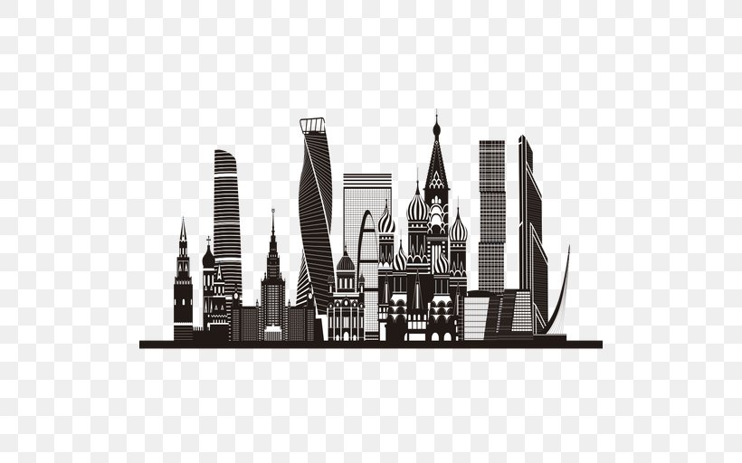 Skyline Moscow Vector Graphics Silhouette, PNG, 512x512px, Skyline, Black And White, Brand, Building, City Download Free