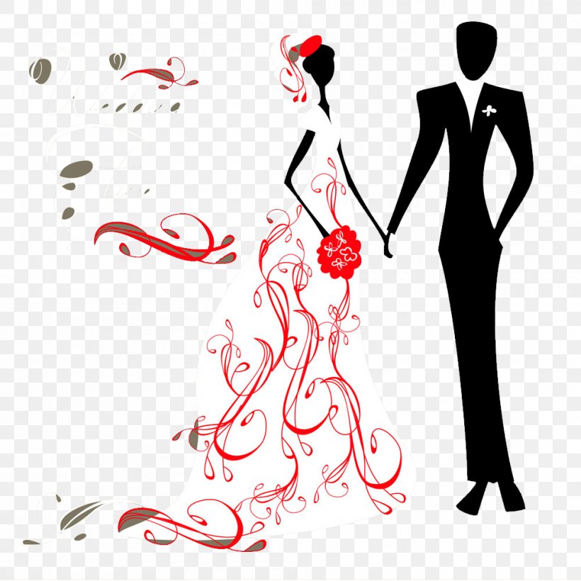 Wedding Invitation Marriage Illustration, PNG, 1000x1000px, Wedding Invitation, Brand, Bride, Bridegroom, Drawing Download Free
