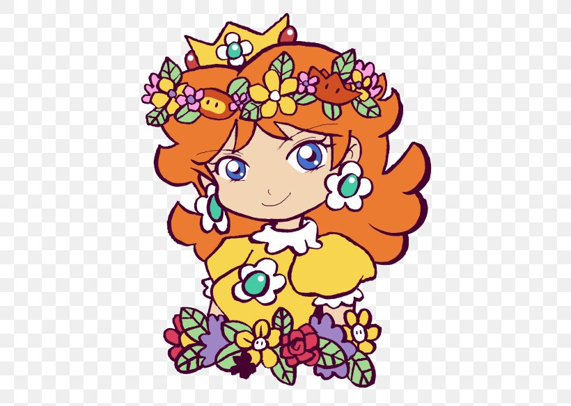 Floral Design Princess Daisy Rosalina T-shirt Clip Art, PNG, 500x584px, Watercolor, Cartoon, Flower, Frame, Heart Download Free