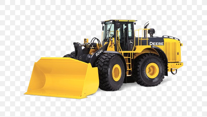 John Deere Heavy Machinery Loader Bulldozer Caterpillar Inc., PNG, 642x462px, John Deere, Agricultural Machinery, Backhoe, Bucket, Bulldozer Download Free