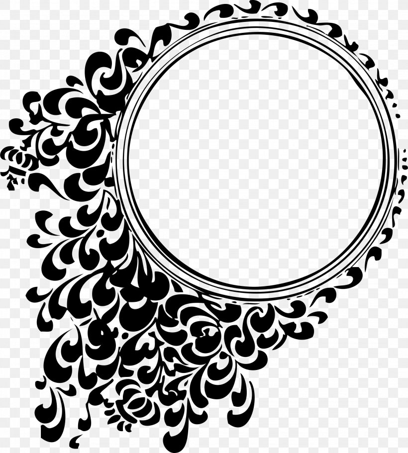 Borders And Frames Picture Frames Clip Art, PNG, 2158x2400px, Borders And Frames, Black, Black And White, Display Resolution, Flower Download Free
