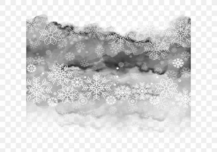 Black And White Watercolor Painting Snowflake Photography, PNG, 1523x1067px, Black And White, Abstract Art, Monochrome, Monochrome Photography, Petal Download Free