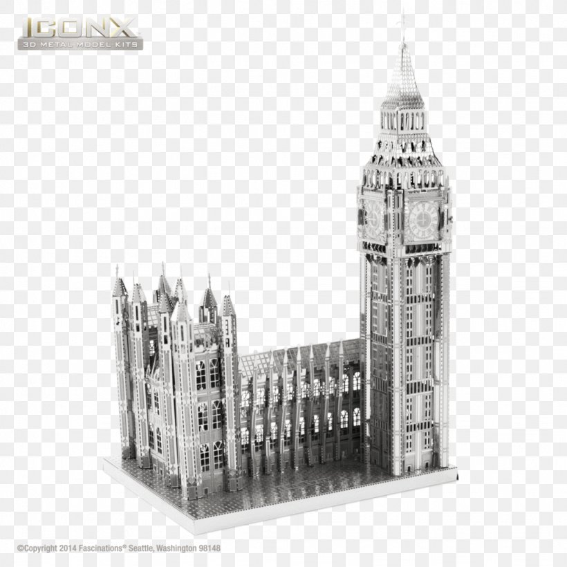 Big Ben Palace Of Westminster Tower Metal Building, PNG, 1024x1024px, 3d Computer Graphics, 3d Modeling, Big Ben, Black And White, Box Download Free