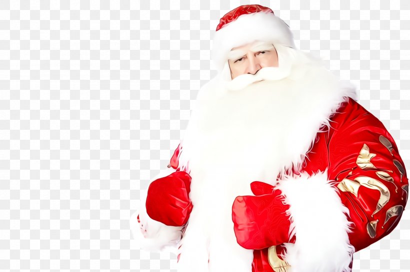 Santa Claus, PNG, 2452x1632px, Watercolor, Christmas, Christmas Eve, Fictional Character, Fur Download Free