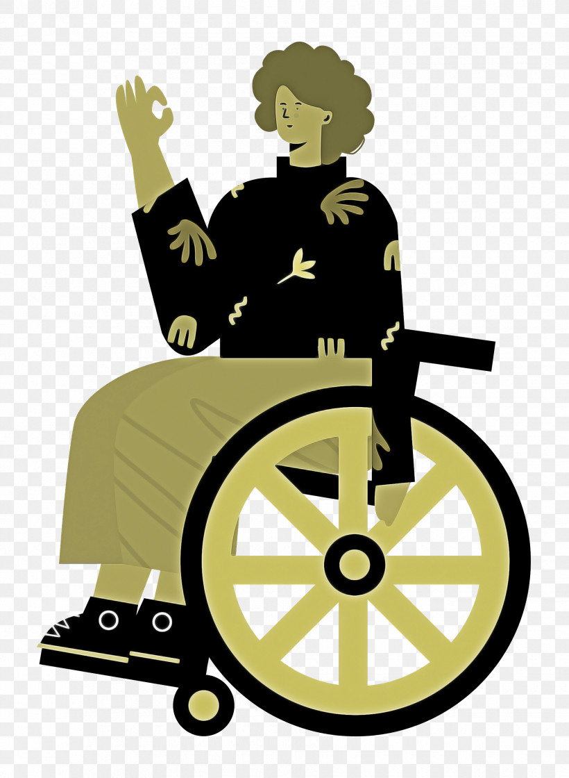 Sitting On Wheelchair Woman Lady, PNG, 1830x2500px, Woman, Cartoon, Chair, Disability, Drawing Download Free