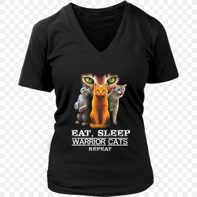 T-shirt Cat Kitten Hoodie Warriors, PNG, 1024x1024px, Tshirt, Active Shirt, Bluza, Brand, Cat Download Free