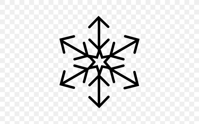 Snowflake Silhouette, PNG, 512x512px, Snowflake, Blackandwhite, Drawing, Line Art, Logo Download Free