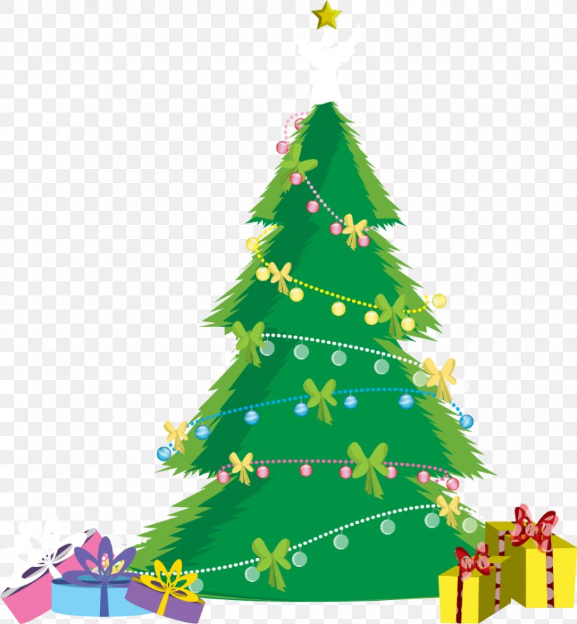 Vector Christmas Tree, PNG, 889x962px, Christmas Tree, Christmas, Christmas Decoration, Christmas Ornament, Conifer Download Free