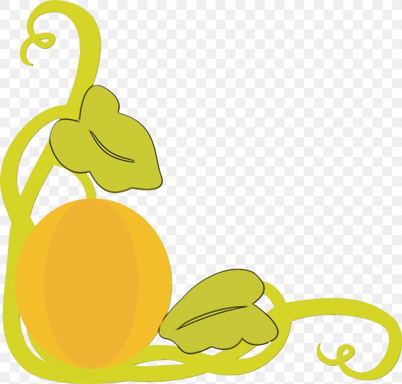 Yellow Clip Art Plant Fruit, PNG, 1052x1007px, Watercolor, Fruit, Paint, Plant, Wet Ink Download Free