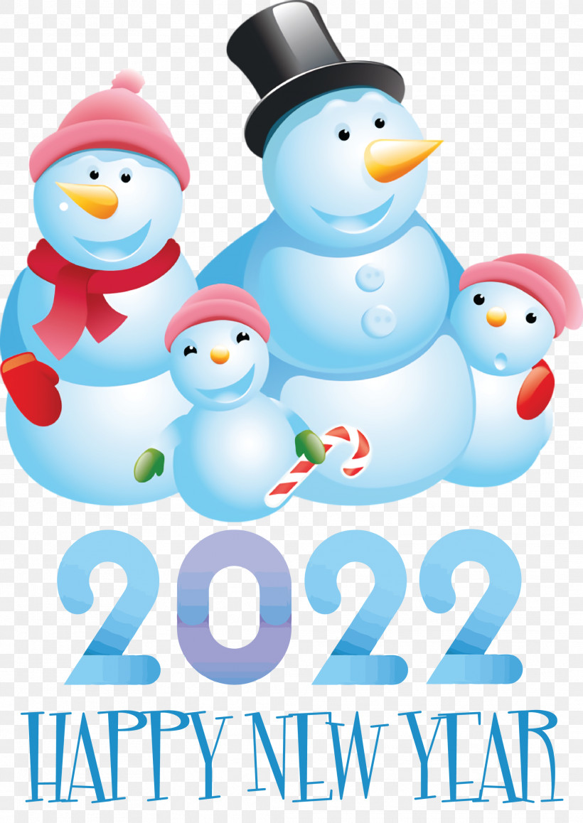 2022 New Year 2022 Happy New Year 2022, PNG, 2124x3000px, 2019, Snowman, Birds, Character, Christmas Day Download Free