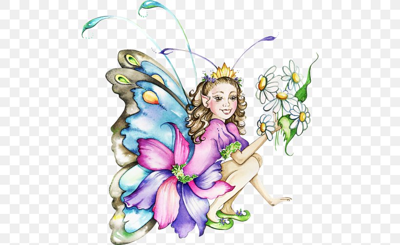 Fairy Insect Cut Flowers Clip Art, PNG, 504x504px, Fairy, Art, Butterfly, Cut Flowers, Fictional Character Download Free