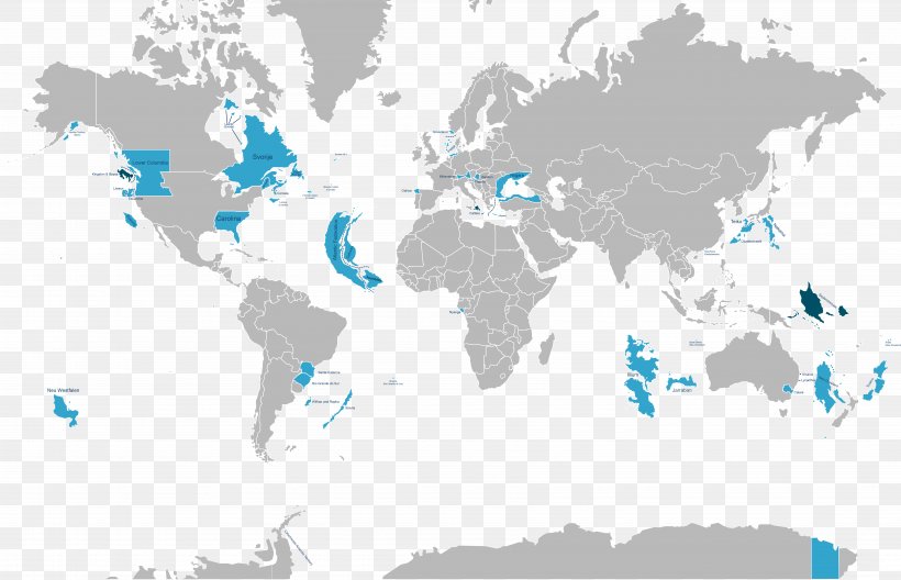 Globe World Map, PNG, 6873x4429px, Globe, Area, Blank Map, Border, Grey Download Free