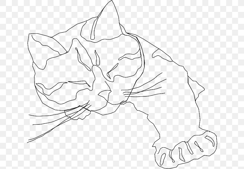 Cat Line Art Drawing Clip Art, PNG, 640x568px, Watercolor, Cartoon, Flower, Frame, Heart Download Free