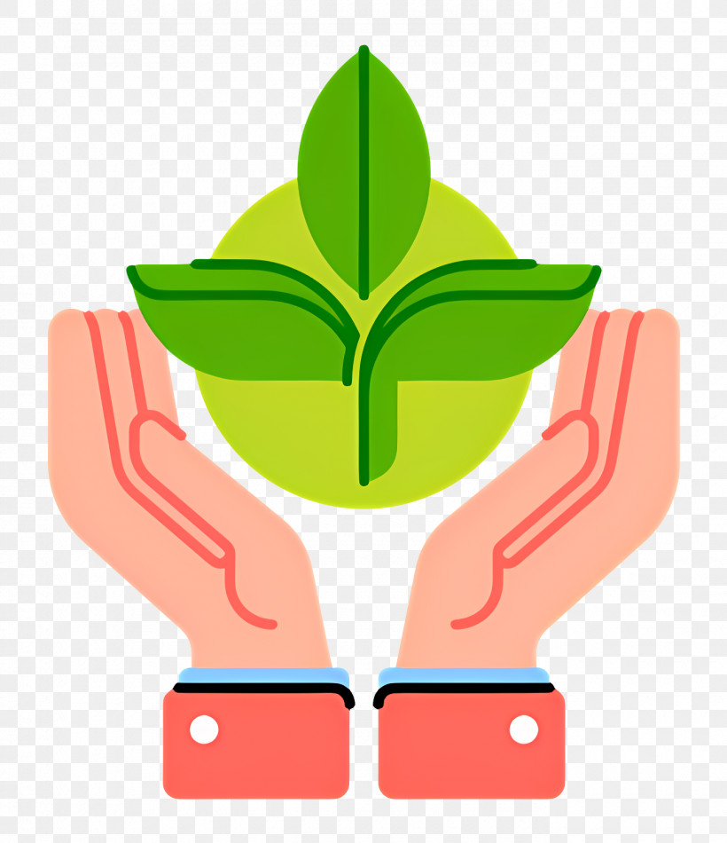 Environment Protection - Hands Holding Green Plant Symbol PNG