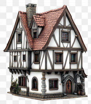 Tudor House - Vintage Tudor Style House PNG