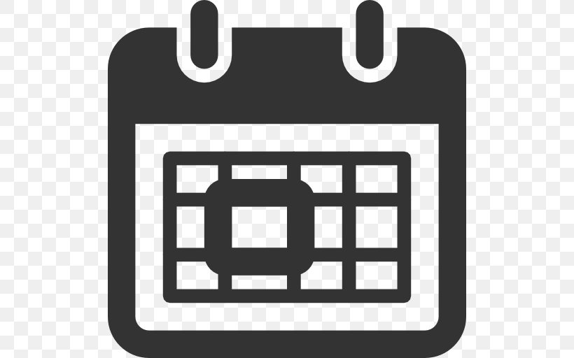 Calendar Icon Design Flat Design Icon, PNG, 512x512px, Calendar, Abreixdfkalender, Area, Black And White, Brand Download Free