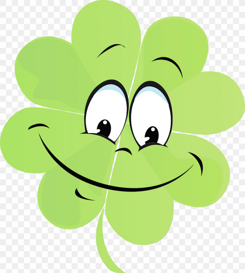 Green Cartoon Leaf Smile Plant, PNG, 1436x1600px,  Download Free