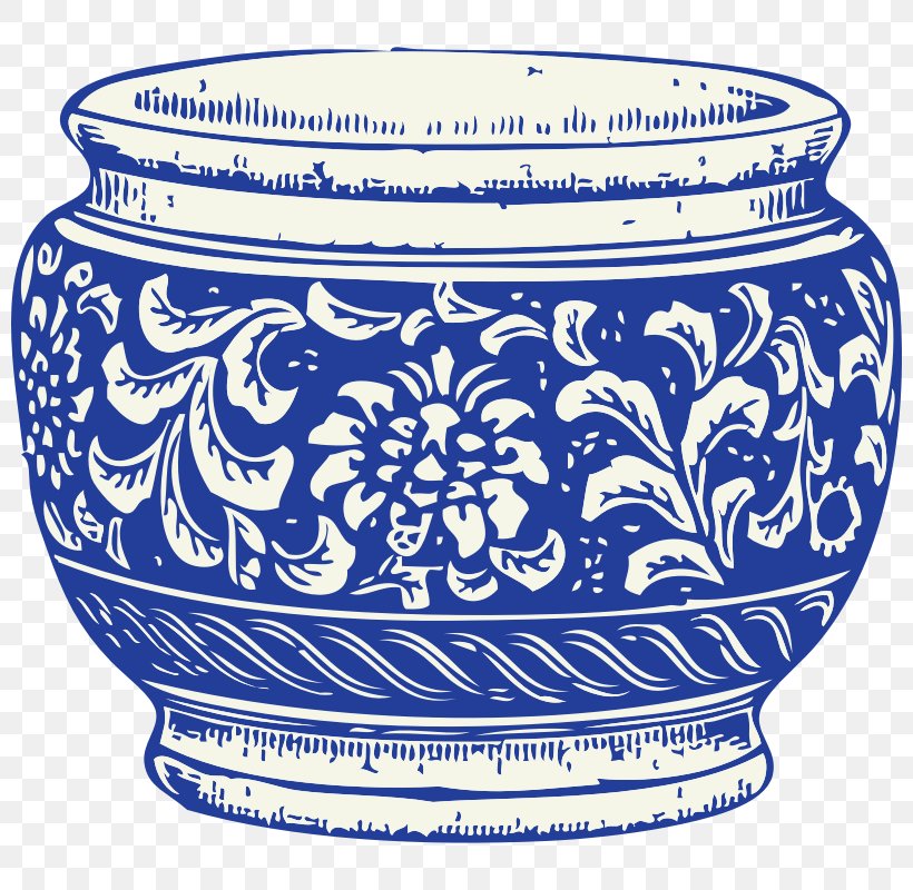 Vase Flowerpot Free Content Clip Art, PNG, 800x800px, Vase, Amphora, Blue And White Porcelain, Ceramic, Drawing Download Free