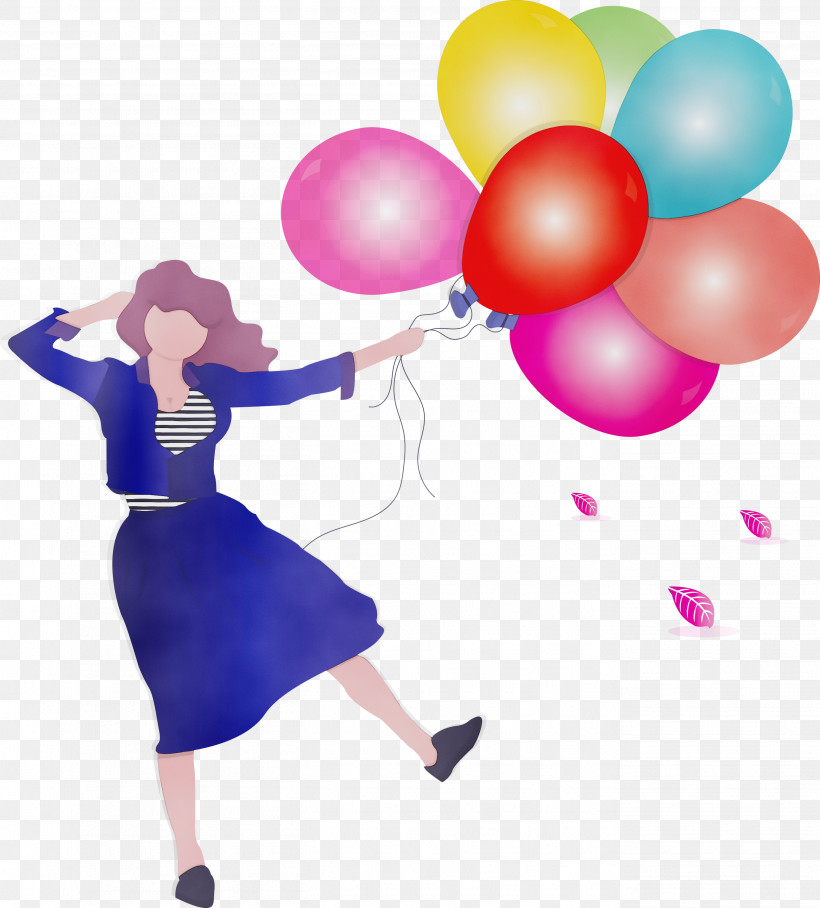 Balloon Party Supply Magenta Gesture Play, PNG, 2708x3000px, Girl, Ball Rhythmic Gymnastics, Balloon, Gesture, Happy Download Free