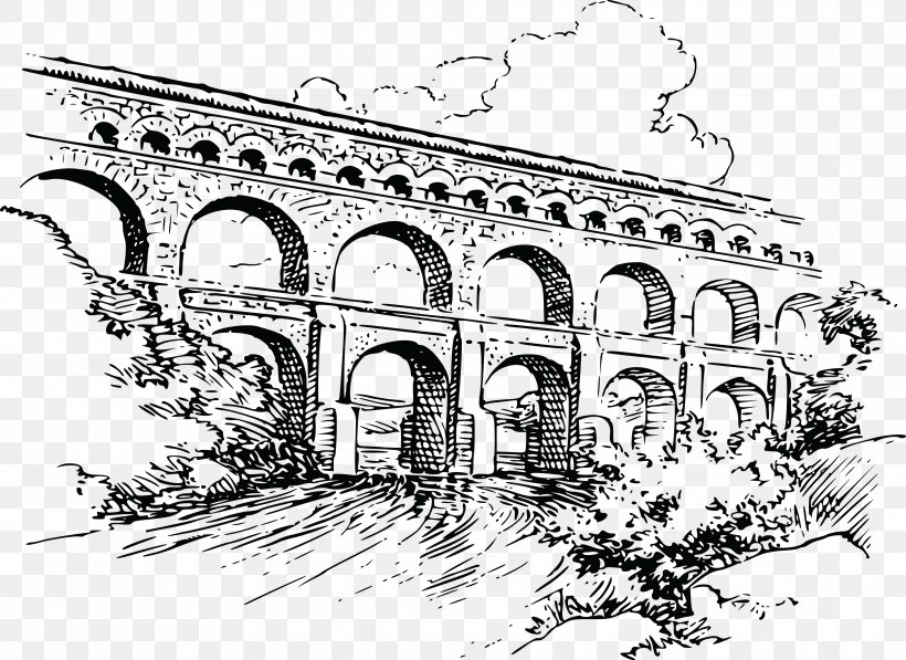Roman Aqueduct Bridge Clip Art, PNG, 4000x2916px, Aqueduct, Ancient Roman Architecture, Arcade, Arch, Architecture Download Free