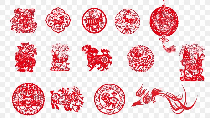Papercutting Chinoiserie Software, PNG, 1280x720px, Papercutting, Chinese Zodiac, Chinoiserie, Lunar New Year, Red Download Free