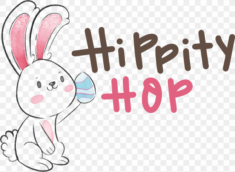 Easter Bunny, PNG, 6830x5015px, Rabbit, Cartoon, Easter Bunny, Happiness Download Free