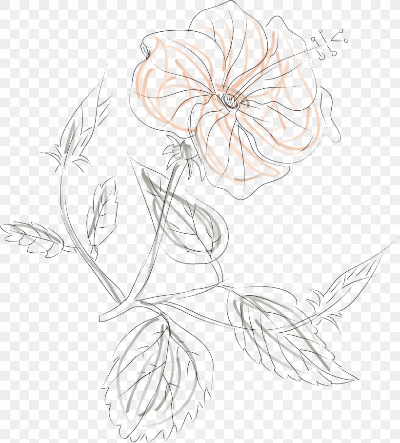 Line Floral Design Flower Euclidean Vector, PNG, 1703x1886px, Floral Design, Artwork, Black And White, Branch, Croquis Download Free