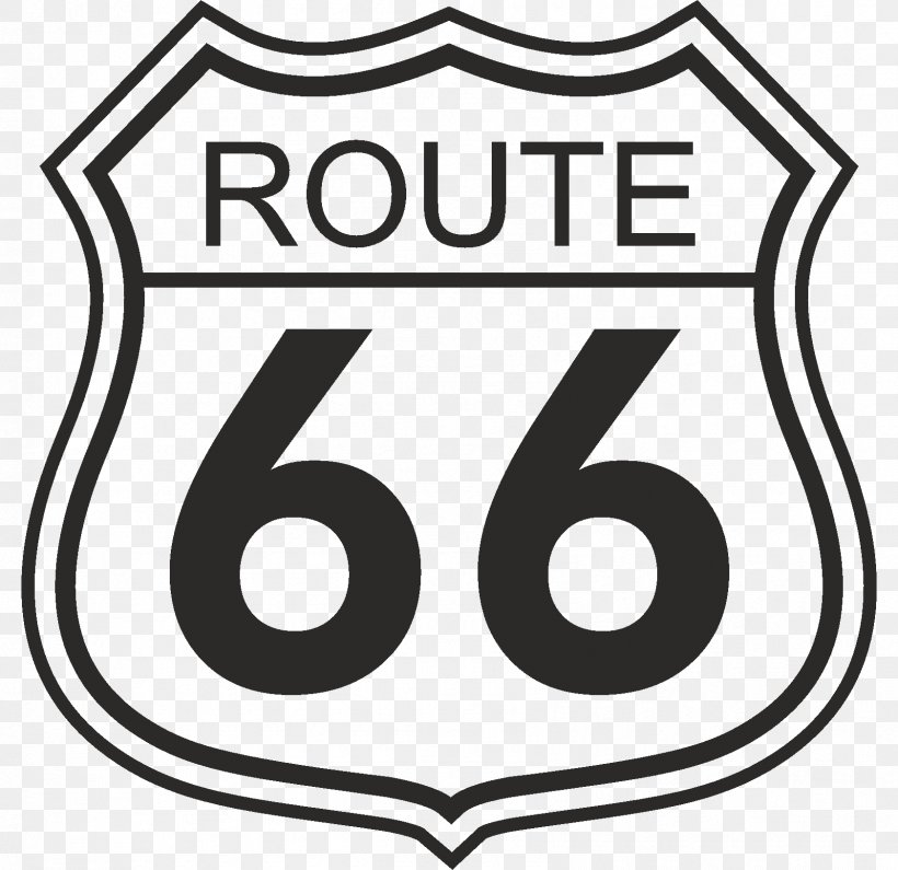 U.S. Route 66 Sign Road Symbol, PNG, 1682x1631px, Us Route 66, Area, Black And White, Brand, Highway Download Free