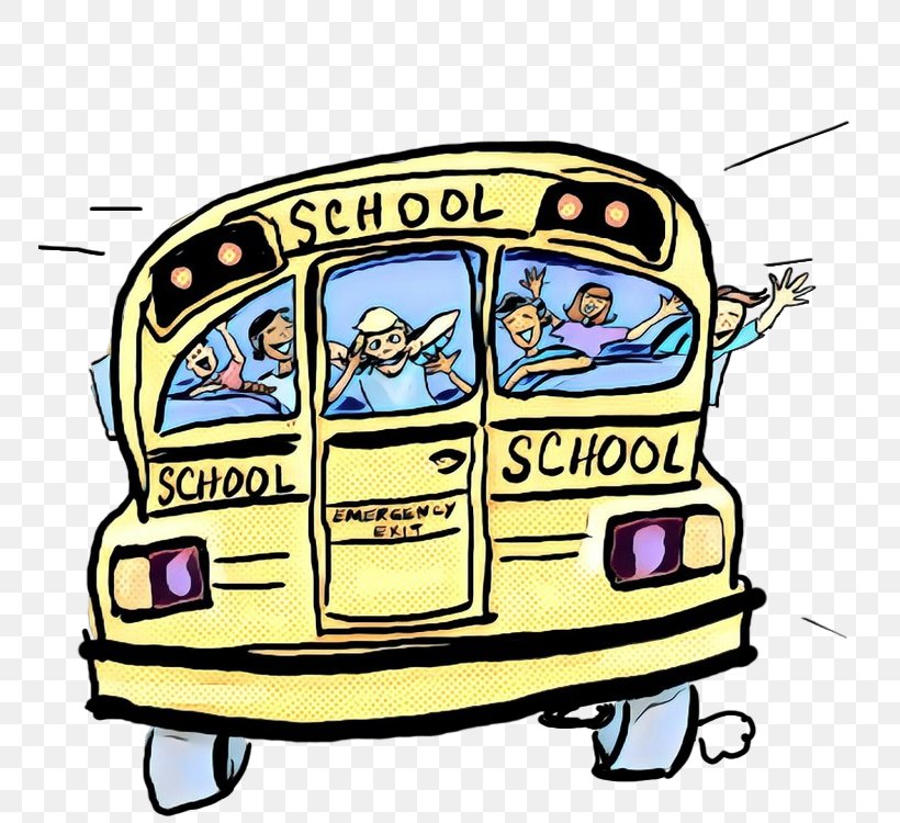 School Bus Drawing, PNG, 750x750px, Pop Art, Bus, Cartoon, Clip Art  Transportation, Compact Car Download Free