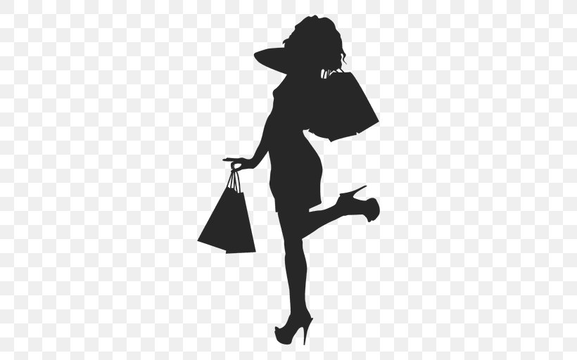 Shopping Bags & Trolleys Woman, PNG, 512x512px, Shopping Bags Trolleys, Bag, Black, Black And White, Human Behavior Download Free