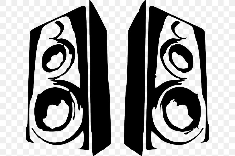 Loudspeaker Stereophonic Sound Clip Art, PNG, 640x545px, Loudspeaker, Art, Artwork, Black And White, Brand Download Free