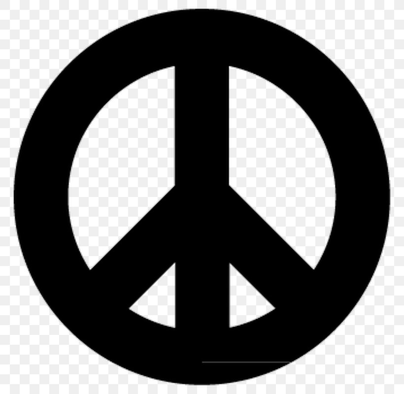 Peace Symbols Sign Clip Art, PNG, 800x800px, Peace Symbols, Black And White, Brand, Decal, Drawing Download Free