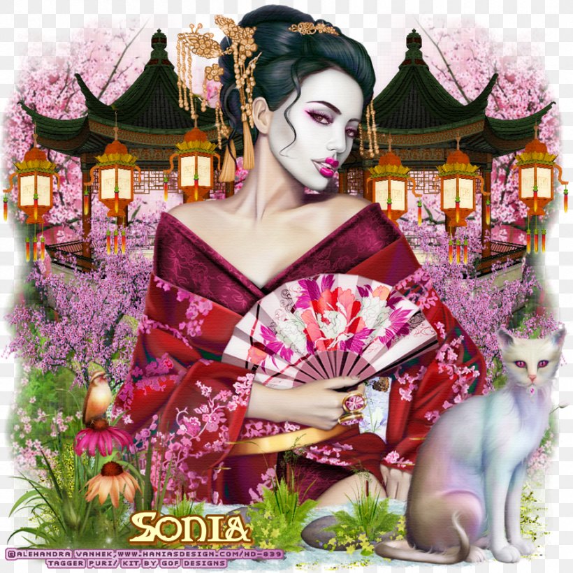 Floral Design Pink M Geisha Photomontage, PNG, 900x900px, Floral Design, Album Cover, Art, Floristry, Flower Download Free