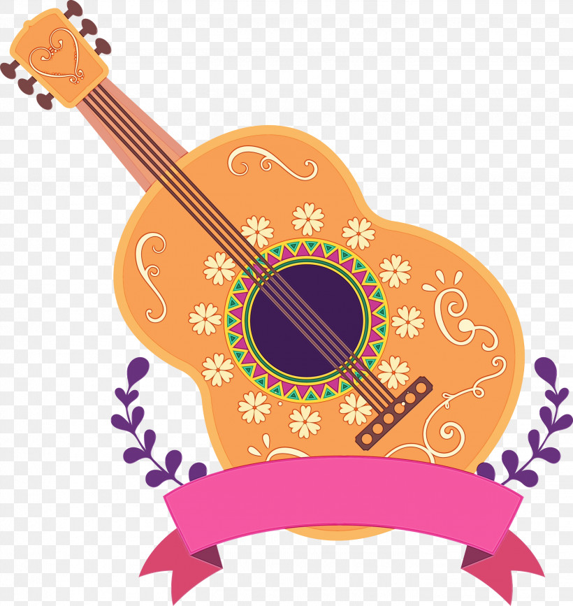 Guitar, PNG, 2835x3000px, Day Of The Dead, Acoustic Guitar, D%c3%ada De Muertos, Dia De Los Muertos, Guitar Download Free