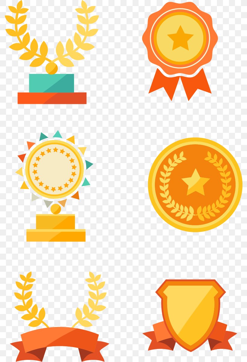 Medal Trophy Euclidean Vector Icon, PNG, 790x1199px, Medal, Area, Award, Flat Design, Gold Download Free