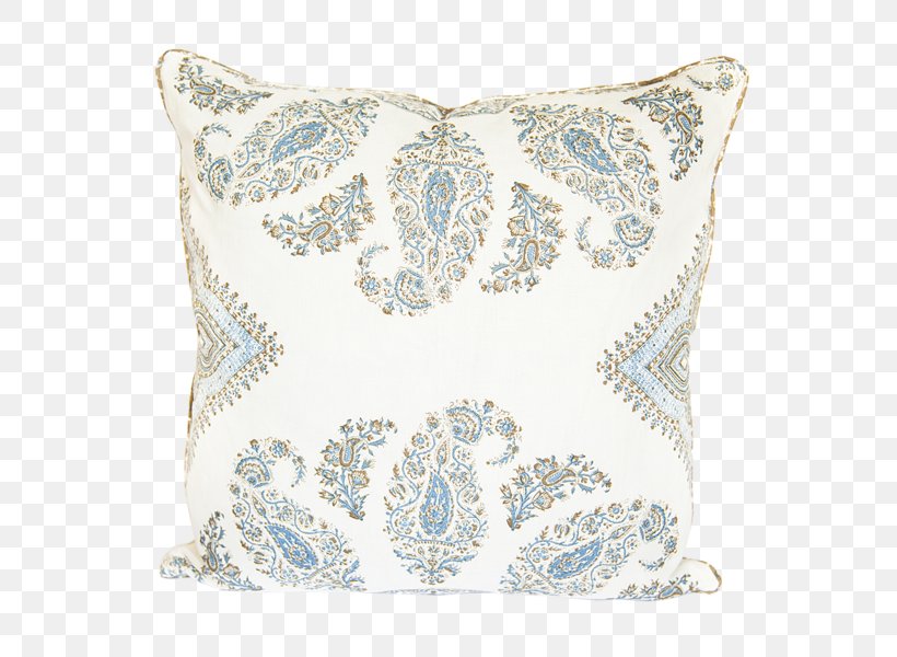 Paisley Throw Pillows Textile Upholstery, PNG, 600x600px, Paisley, Blue, Curtain, Cushion, Gunny Sack Download Free