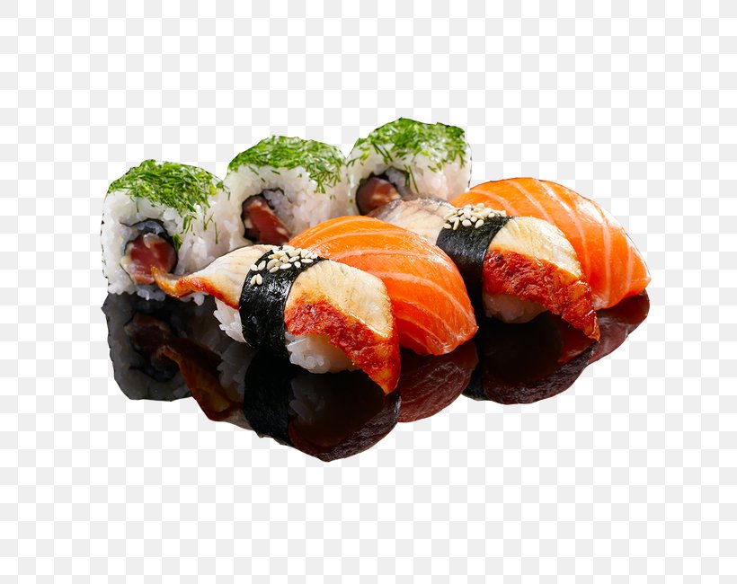 Sushi Japanese Cuisine Take-out Seafood Asian Cuisine, PNG, 650x650px, Sushi, Asian Cuisine, Asian Food, California Roll, Comfort Food Download Free