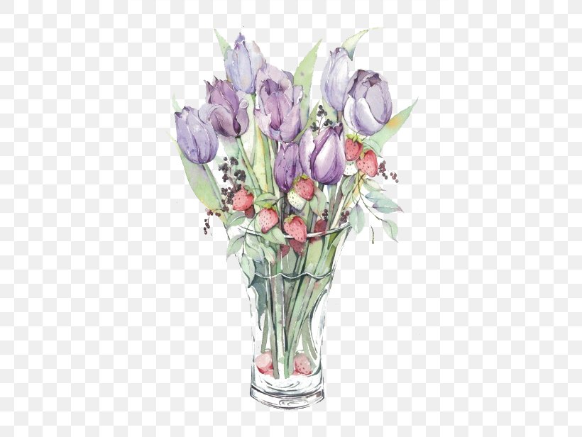 Floral Design Tulip Purple Vase, PNG, 450x616px, Floral Design, Artificial Flower, Centrepiece, Cut Flowers, Designer Download Free