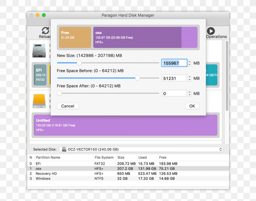 Disk Partitioning Hard Drives Computer Software Paragon Partition Manager, PNG, 1020x804px, Disk Partitioning, Area, Backup, Brand, Computer Download Free