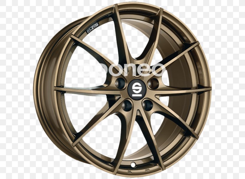 Car Alloy Wheel Sparco Bronze, PNG, 600x600px, Car, Alloy, Alloy Wheel, Auto Part, Automotive Wheel System Download Free