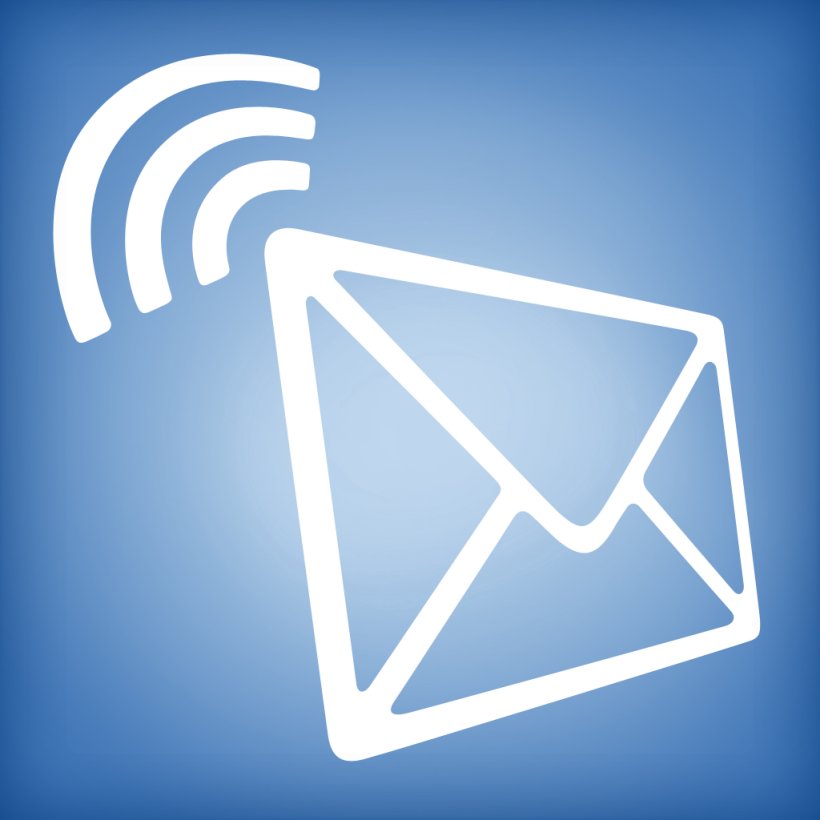 IPhone Push Email Gmail Push Technology, PNG, 1024x1024px, Iphone, Apple Push Notification Service, Blue, Brand, Email Download Free
