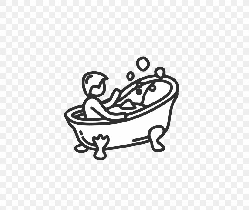 Bathing Adobe Illustrator Icon, PNG, 1848x1563px, Bathing, Area, Bathtub, Black And White, Body Jewelry Download Free