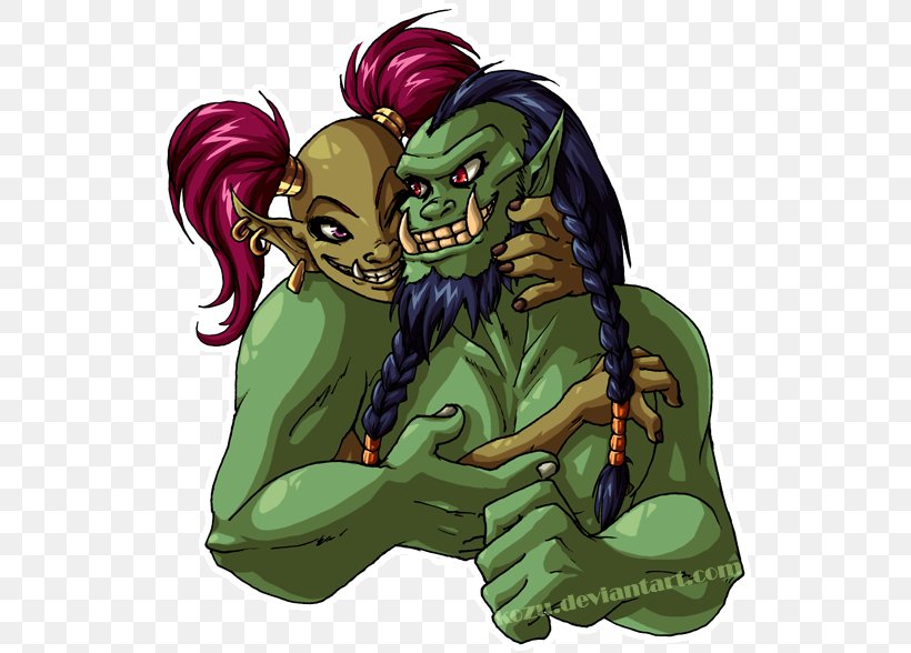 Half-orc World Of Warcraft Demon Drawing, PNG, 534x588px, Orc, Art, Couple, Demon, Deviantart Download Free