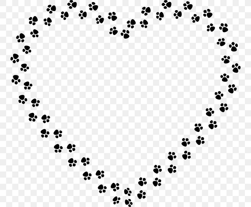 Dog Cat Paw Clip Art, PNG, 752x676px, Dog, Area, Black, Black And White, Body Jewelry Download Free