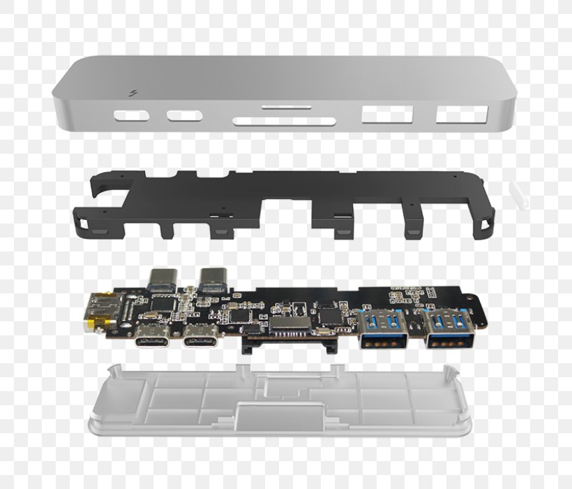 MacBook Mac Book Pro USB-C Ethernet Hub, PNG, 700x700px, Macbook, Adapter, Apple, Circuit Component, Computer Hardware Download Free
