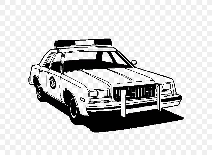 Police Car Coloring Book Luxury Vehicle, PNG, 600x600px, Car, Automotive Design, Automotive Exterior, Black And White, Brand Download Free